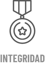 Medalla representando el valor de integridad en nuestro servicio